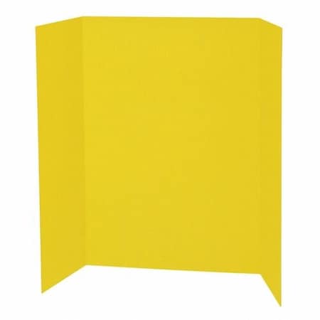 Pacon Presentation Board, Single Wall, 48inx36in, Yellow, 4PK PACP3769